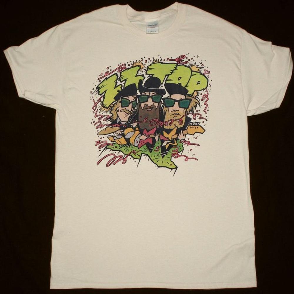 Zz Top 1981 Cartoon Classic Southern Rock Fan T Shirt